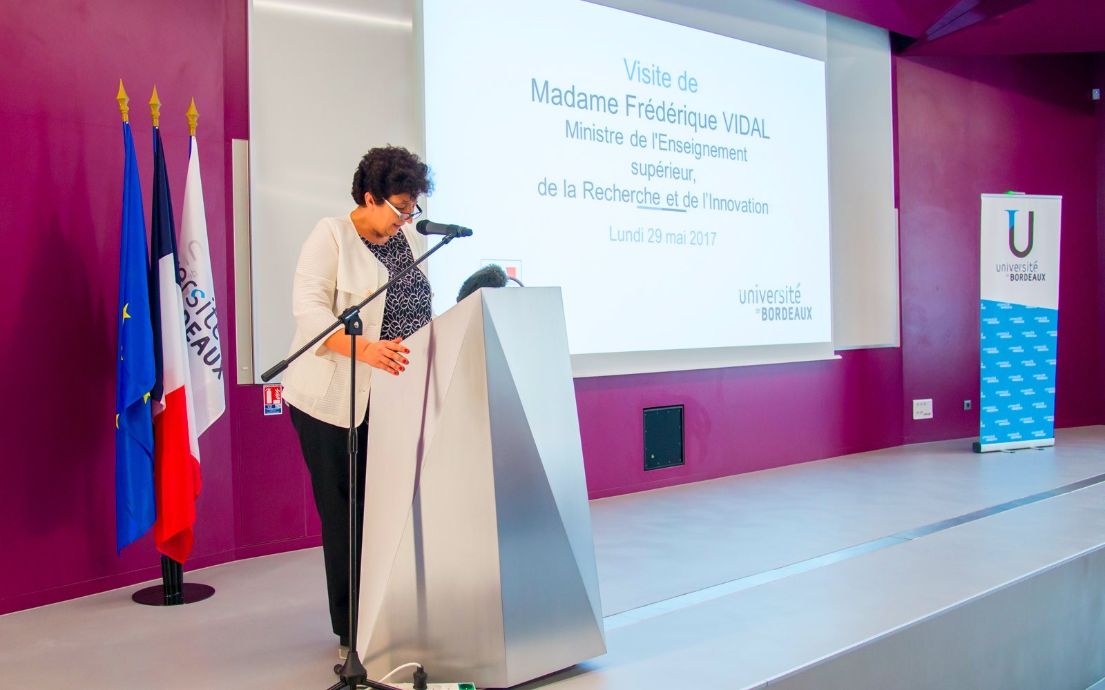 Frédérique Vidal - Visite Bordeaux Neurocampus