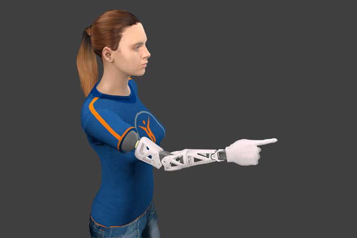 Contrôle biomimétique d’une prothèse de bras à partir de mouvements naturels